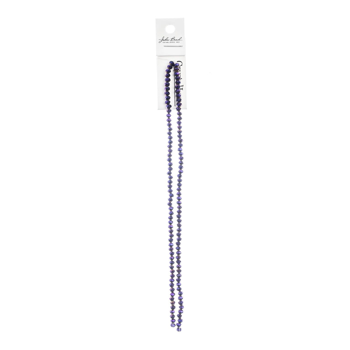 John Bead Craft Bead, 3mm x 4mm, Opaque Purple Iris