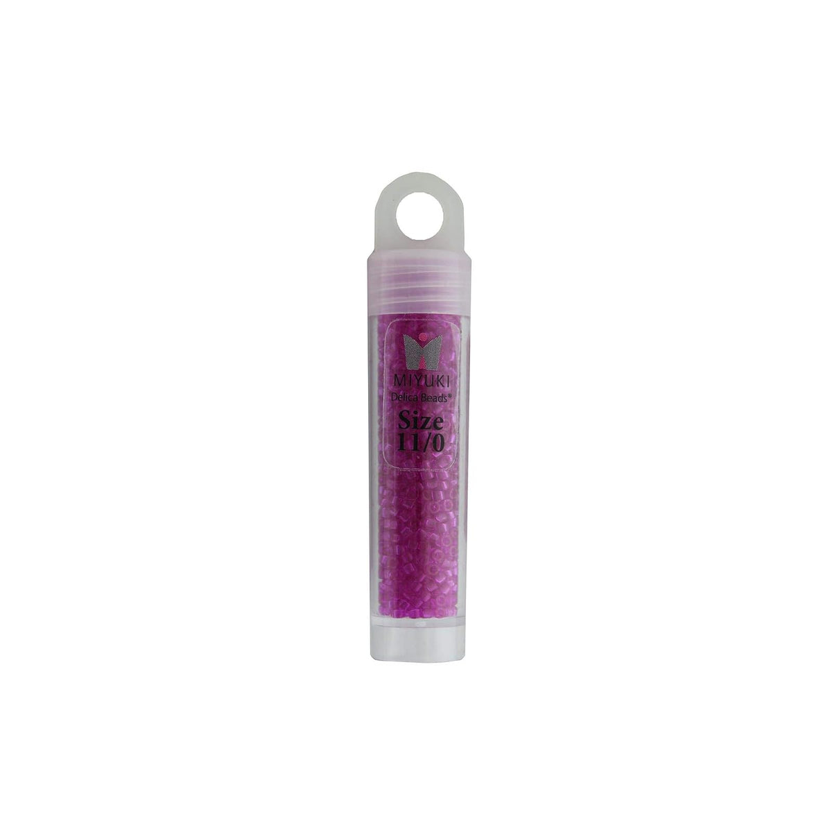 John Bead Craft Bead, Size: 11, Fuchsia Transparent Dyed