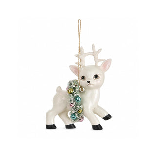 Bethany Lowe Hanging Ornament, 2.5" x 2" x 3.5", Blue,white,green,pink,silver