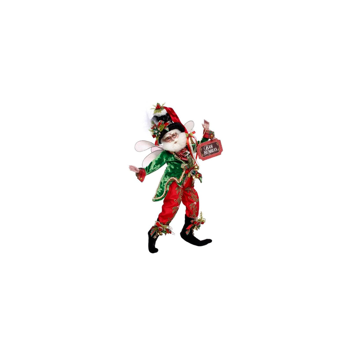 Mark Roberts Figurine, "Red, Green, Black, Gold, White, Christmas Holiday Collec