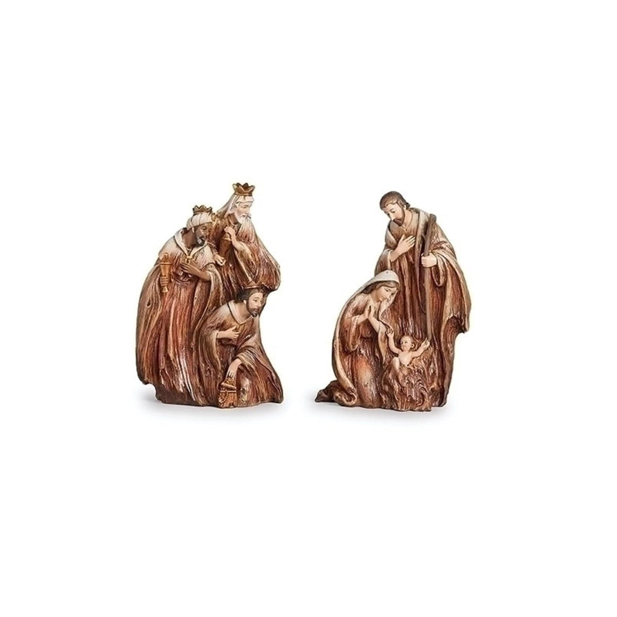 Roman Figurine, 7" H, Brown, White