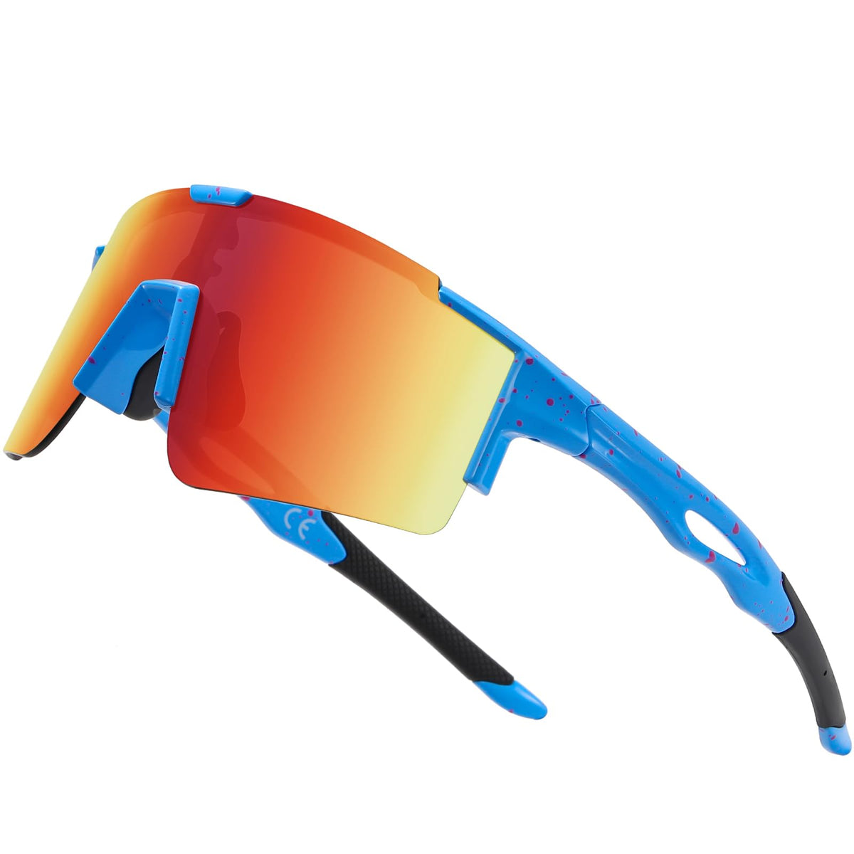 DUCO Sunglasses, Medium, 07-blue-black-orange