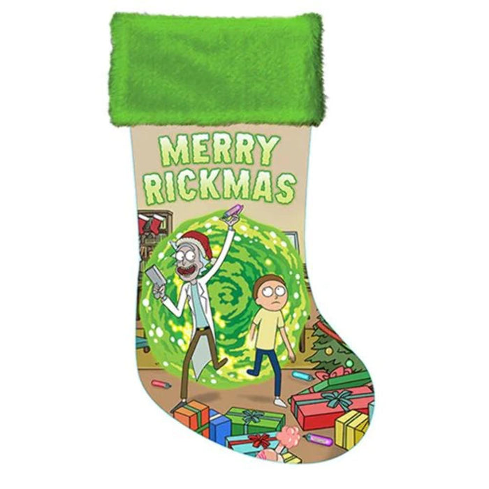 Kurt Adler Ricky and Morty Satin Stockings