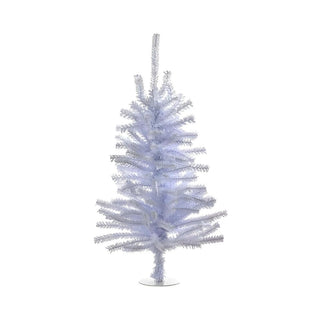 Kurt Adler 18" Silver Tinsel Miniature Tree With 140 Tips, Metal Base and 10" GIRTH.