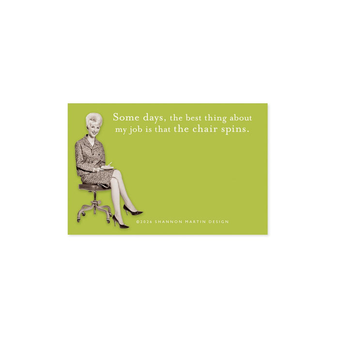 Shannon Martin Design Self Stick Note, 2.875" x 4.375", Olive Green