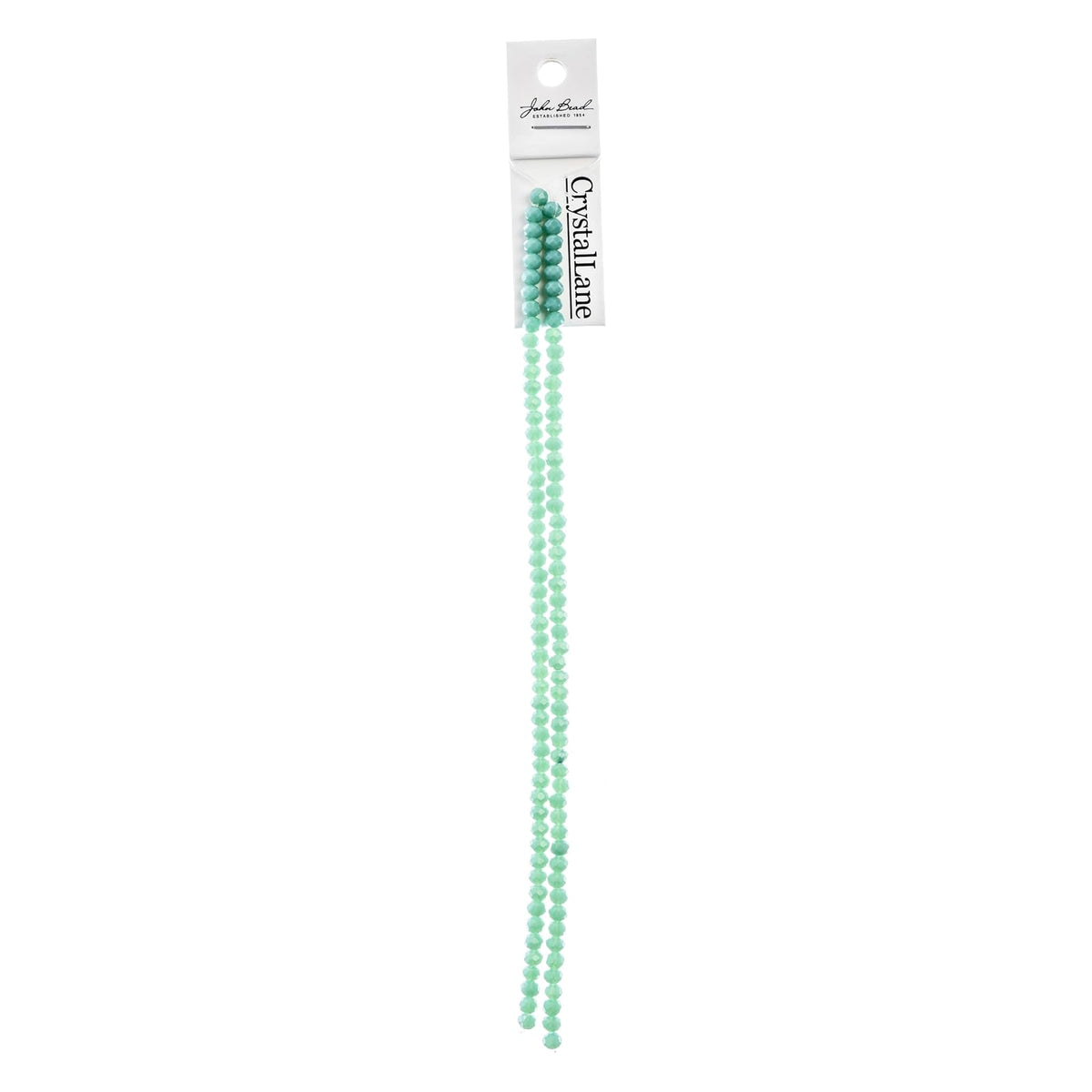 John Bead Craft Bead, 3mm x 4mm, Opaque Turquoise Green
