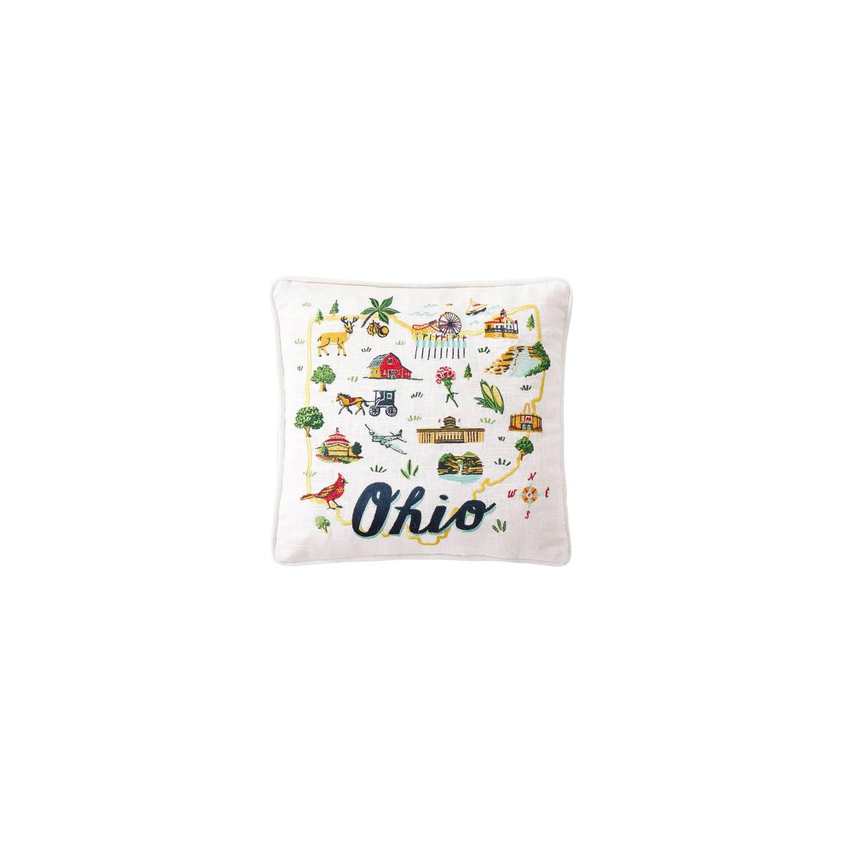 Peking Handicraft Pillow, Multicolor