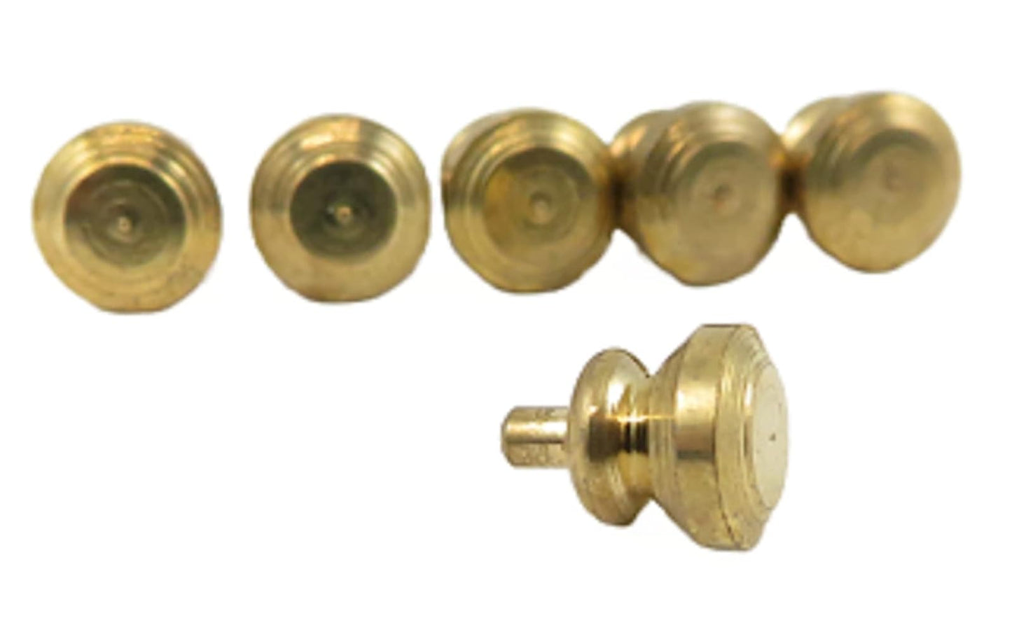 Aztec Imports Dollhouse Fittings Set 6 Round Brass Door Knobs 532