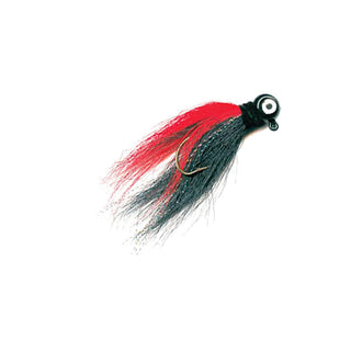 Mack's Lure Fishing Hook, 3/8 oz - 2/0 hook, Black/Black & Red