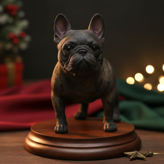 Comfy Hour Doggyland Collection, Miniature Dog Collectibles 6 Standing French Bulldog Figurine, Realistic Lifelike Animal Statue Home Decoration, Brindle, Polyresin