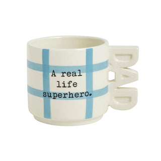 Mud Pie Drinking Cup, 14 Ounces, Blue Superhero