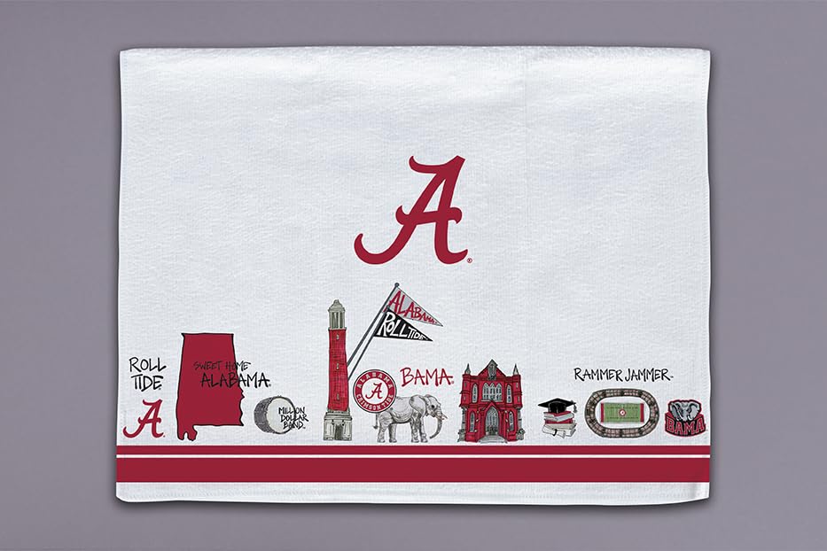 Magnolia Lane Towel, 26x16 inches, Crimson Red