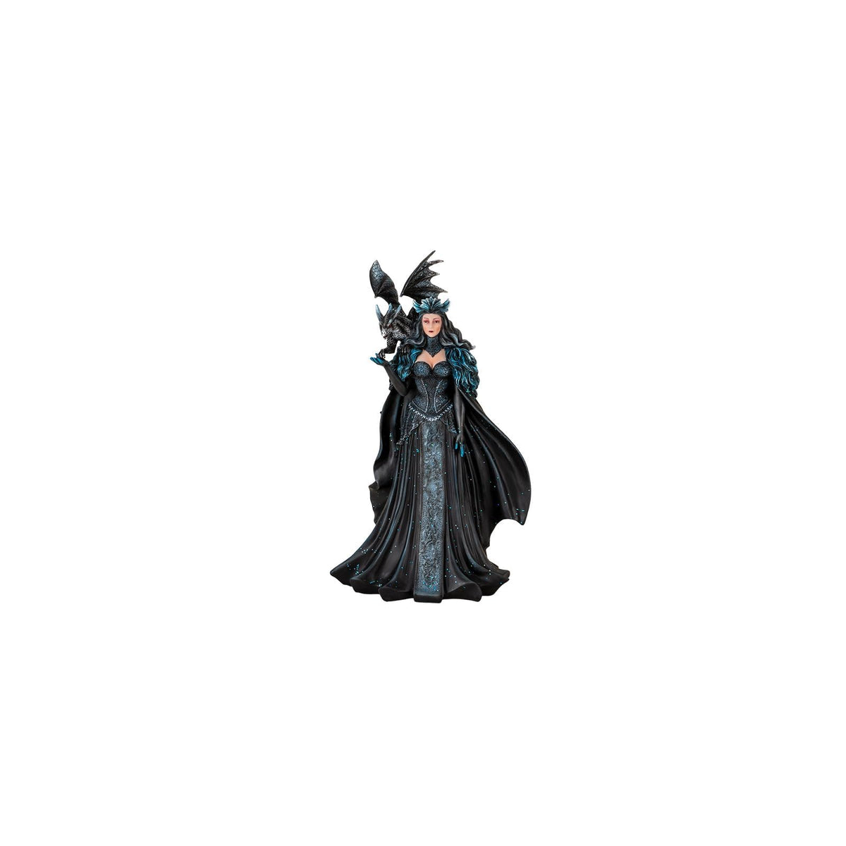 Pacific Giftware Figurine, 13 inches, Black/Teal
