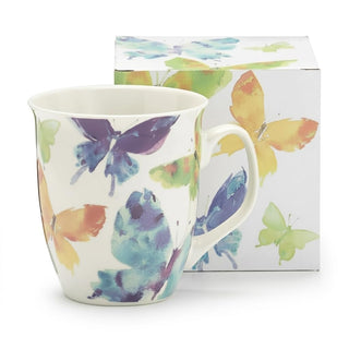 burton + BURTON, Watercolor Butterflies Porcelain Mug