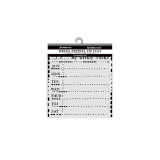 Stamperia Template Stencil, 12 x 12 x 0,2 cm, Black