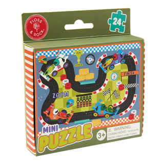 Floss & Rock Cars Mini Puzzle, 24-Piece, 13.5 x 9.5-Inch, Multicolor