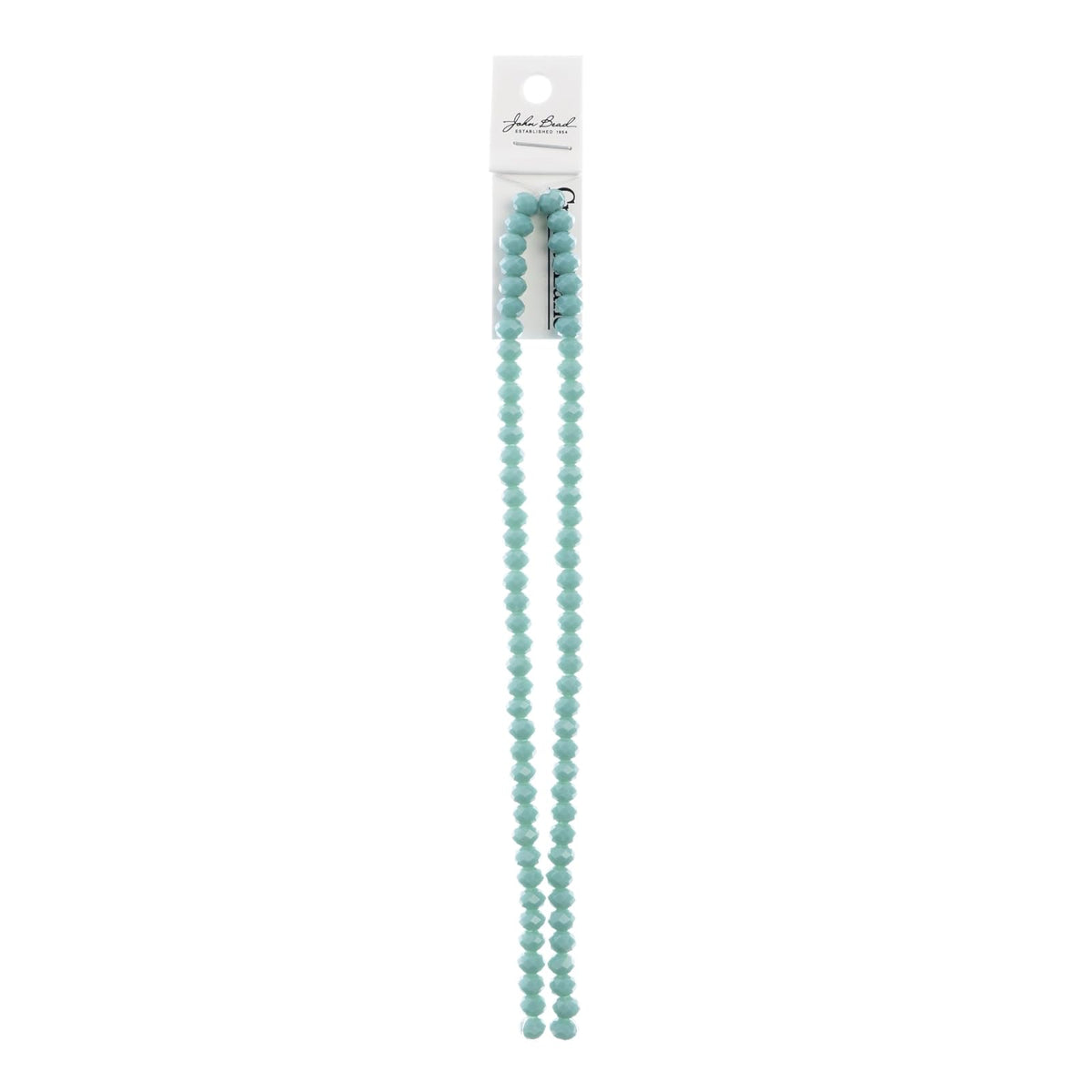 John Bead Craft Bead, 4mm x6mm, Opaque Turquoise Blue