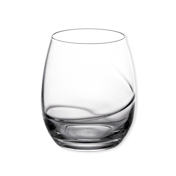 Luigi Bormioli Rocco Aero 13.5 oz Stemless Wine Glasses, 6 Count (Pack of 1), Clear