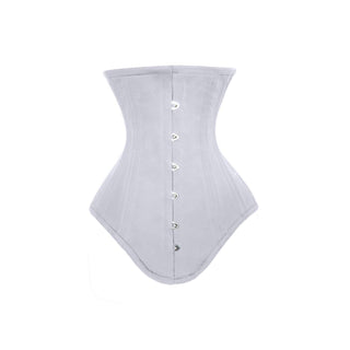 luvsecretlingerie Corset, Large, White Cotton (Long Torso-fit Well for 13.7"/35c