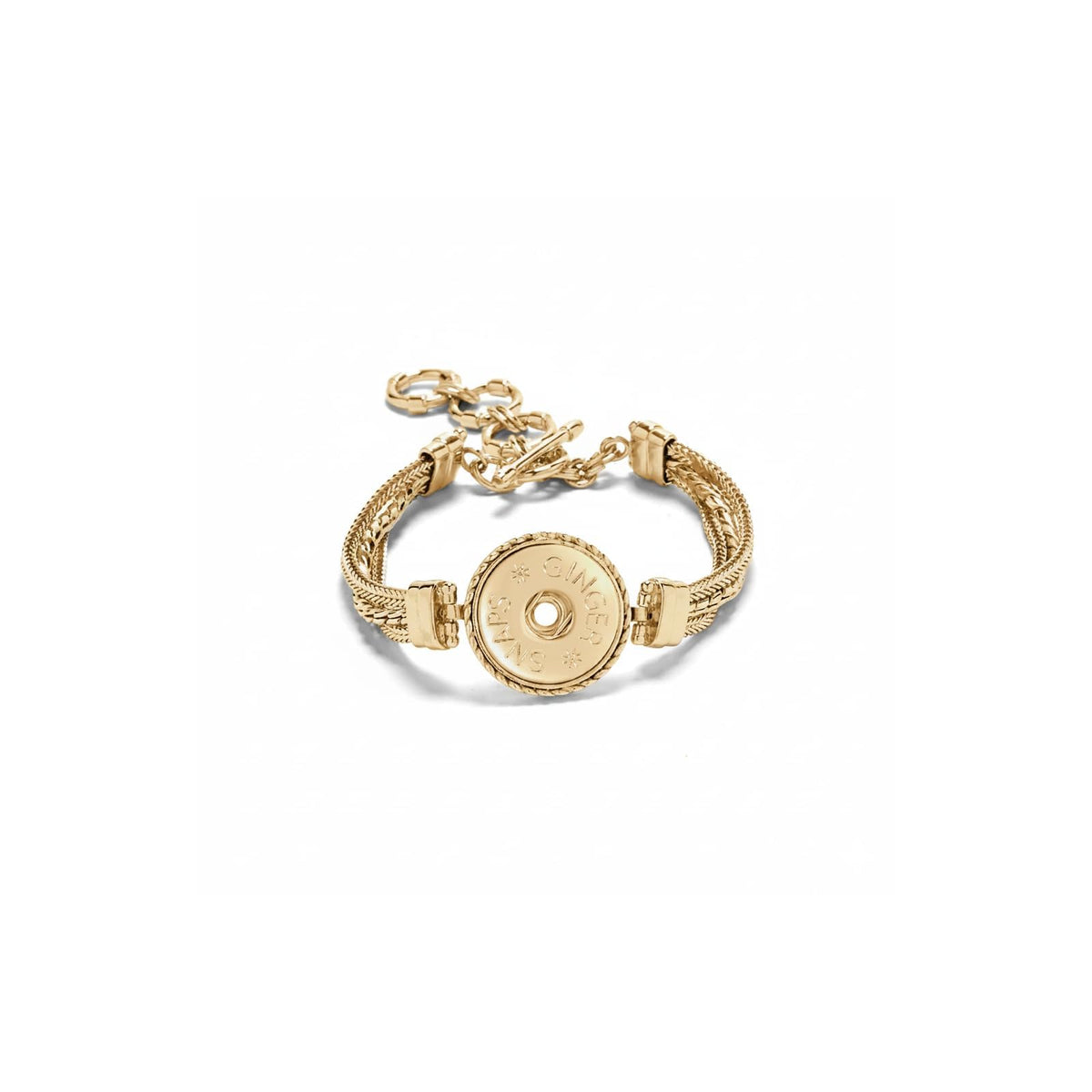 Ginger Snaps Bracelet, 7'' - 8.5'', Gold