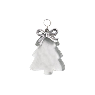 Mud Pie Hanging Ornament, 4" x 3", Silver