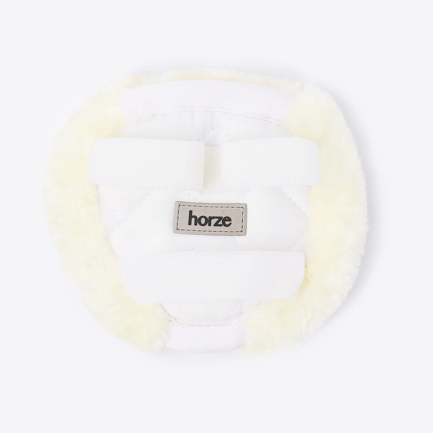 HORZE Narvik Faux-Fur Breastplate Pad - Off-White - One Size