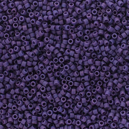 John Bead Craft Bead, Size: 11, Frosted Glazed Purple Matte