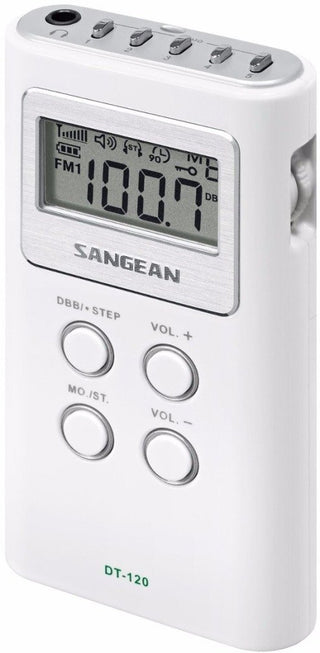 Sangean Radio, 1.5Wx3.5H, White