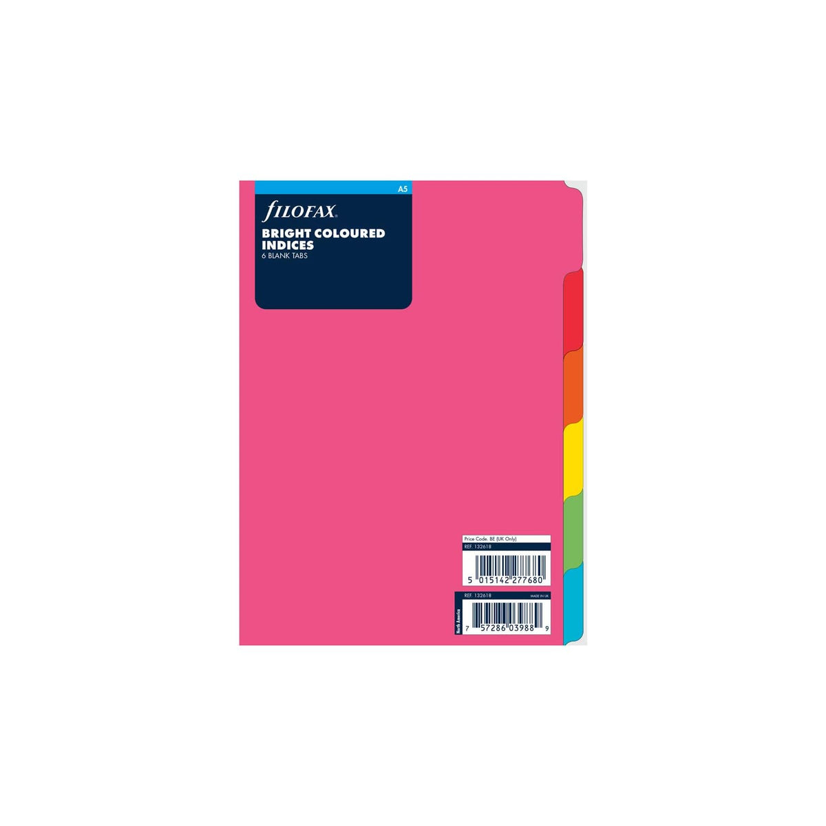Filofax Binder Divider, Bright Orange