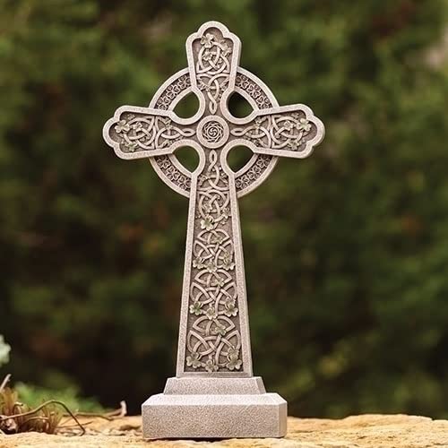Roman Joseph's Studio, Garden Statuary Collection, 20.5" H Celtic Garden Cross, Home Décor, Devout Gift, Prayerful Inspiration (11x4x20)