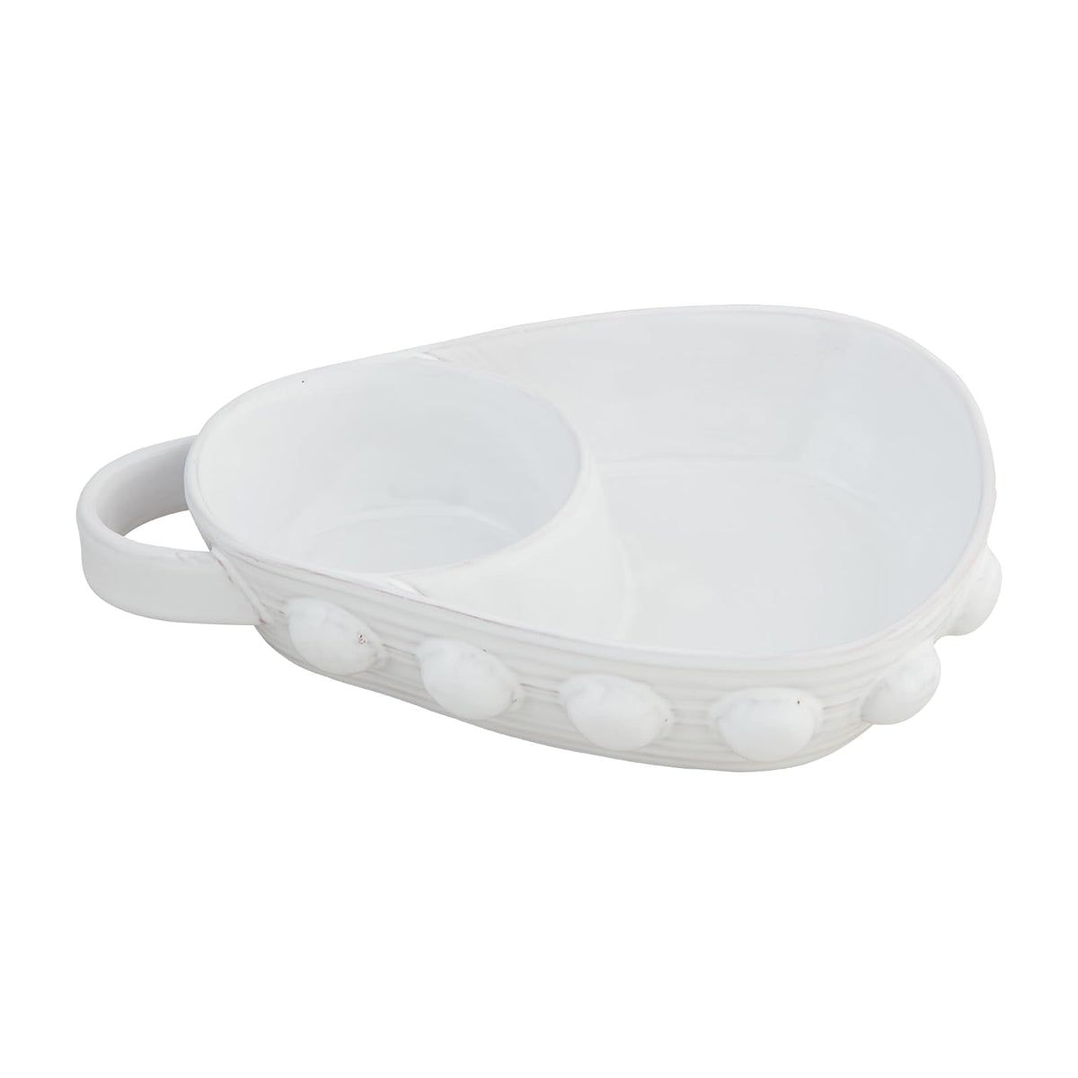 Mud Pie Dishware Bowl, 7" x 9 3/4", White