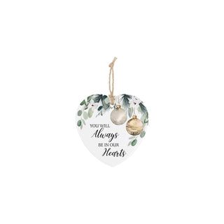 Carson Hanging Ornament, 4" H, White/Green/Red