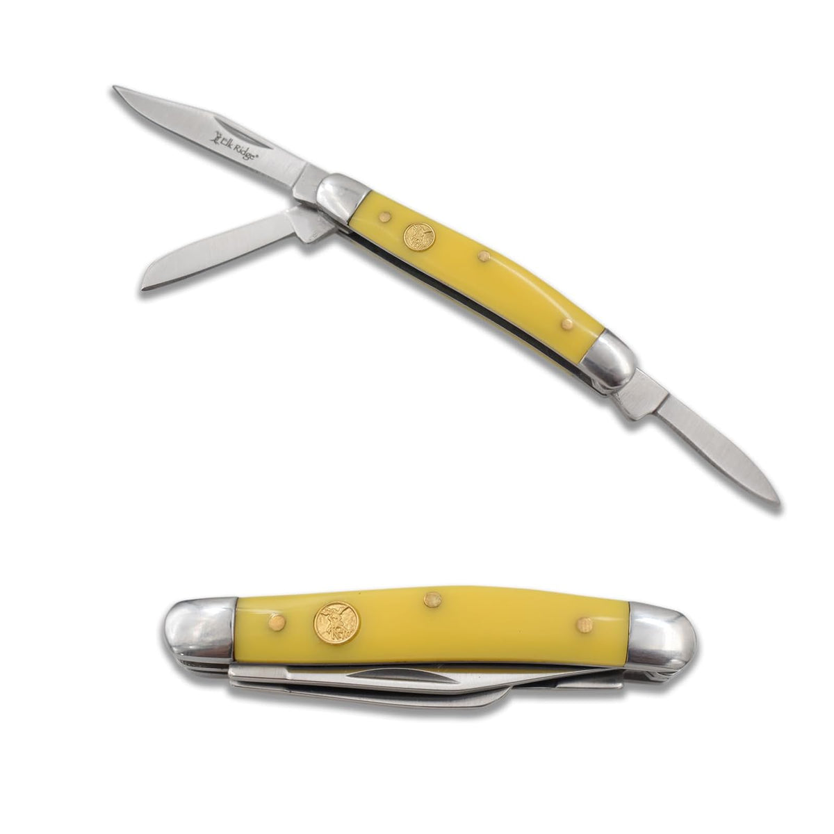 Elk Ridge Knife, 2.75-Inch Closed, Yellow