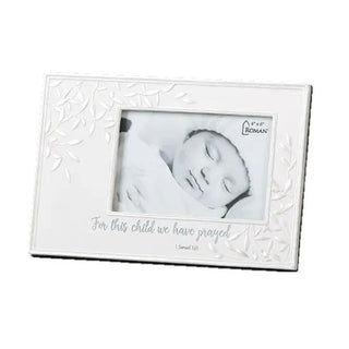 Roman 14166 For This Child Frame, 6.25-inch Height, Resin and Stone Mix, Holds 4 x 6-inch Photo