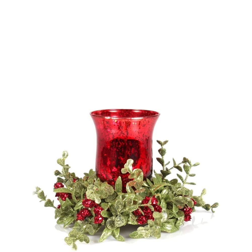 Ganz Candle Holder, 1, Red