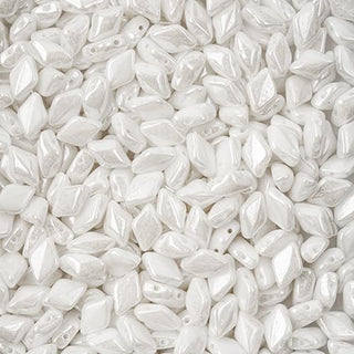 John Bead Craft Bead, Medium to Large, Chalk White Luster