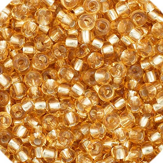 John Bead Craft Bead, Small, Silver Lined Light Gold