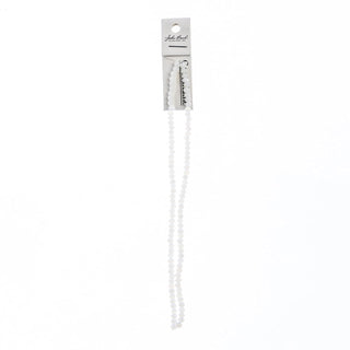 John Bead Craft Bead, 3mm x 4mm, Opaque White Matt AB