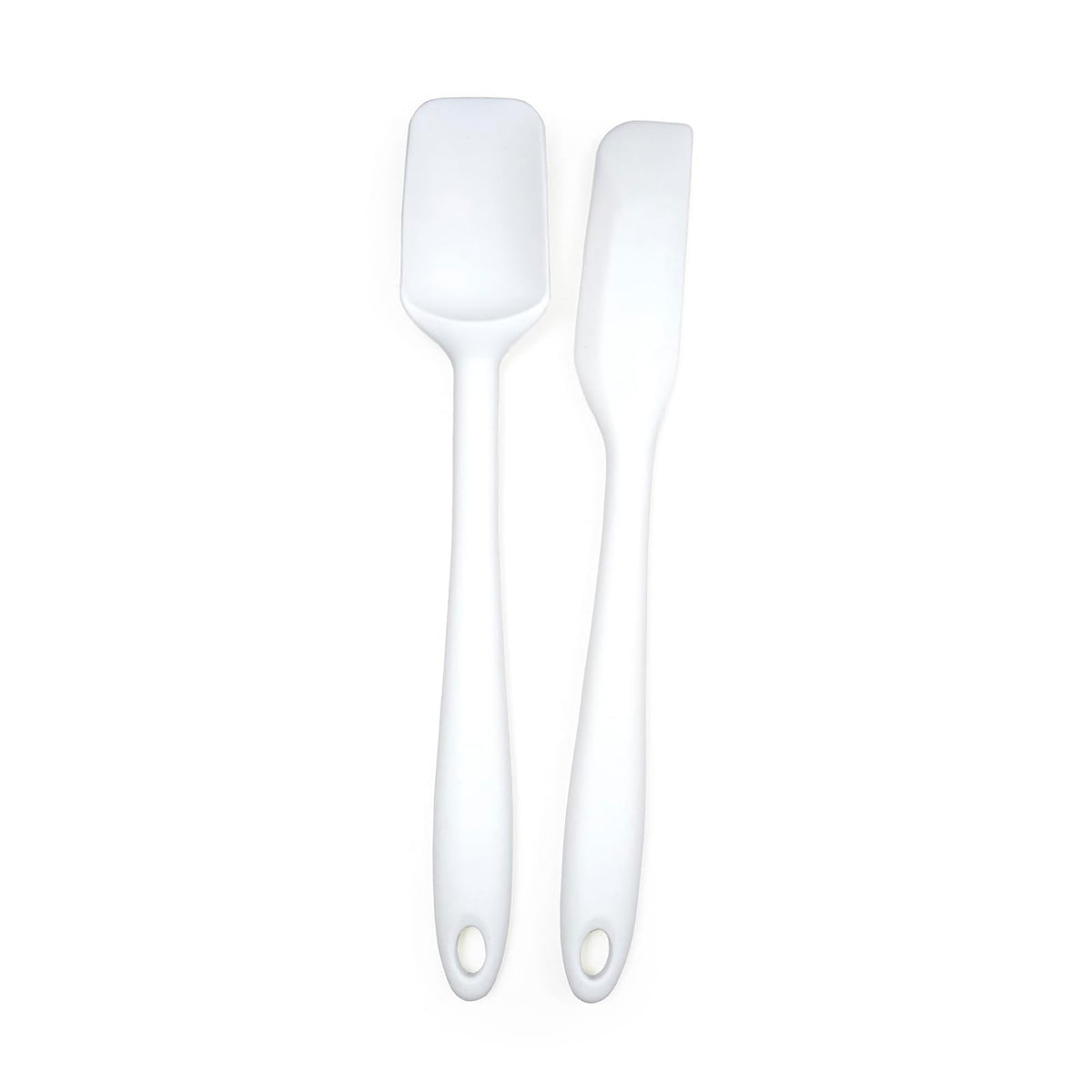 RSVP International Ela's Favorite Spatula BPA-Free Silicone Scrape Batters, Flip Eggs, Ice Cakes, & More Dishwasher Safe & Heat Resistant Cooking, Baking & More, 8-Inch, White