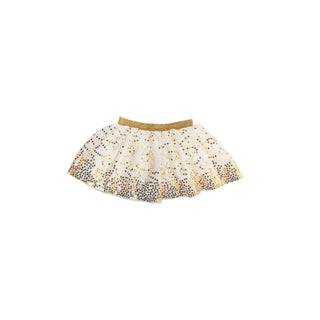 Mud Pie Skirt, White, Kids Gold Sequin Tutu