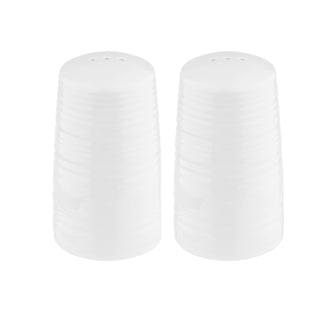 Tablecraft Pulito Collection Salt & Pepper Shakers, 1.25 ounce, Melamine, White, Textured Finish