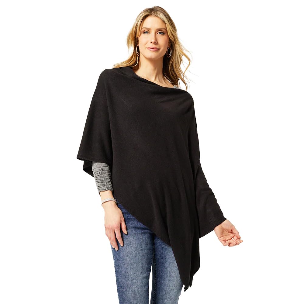 TGB Brands Women’s Versatile Lightweight Poncho Shawl Wrap | Wear Multiple Ways | 15 Colors | Fashionable Clothing Accessory | OSFM