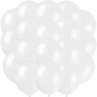 Unique Industries 9" Latex Snow White Balloons, 20ct