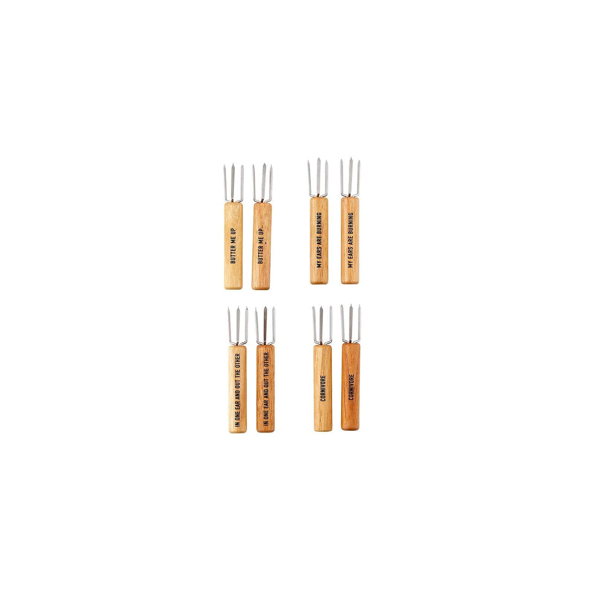 Santa Barbara Design Studio Skewer, 8-Count, Oak/Stainless Steel