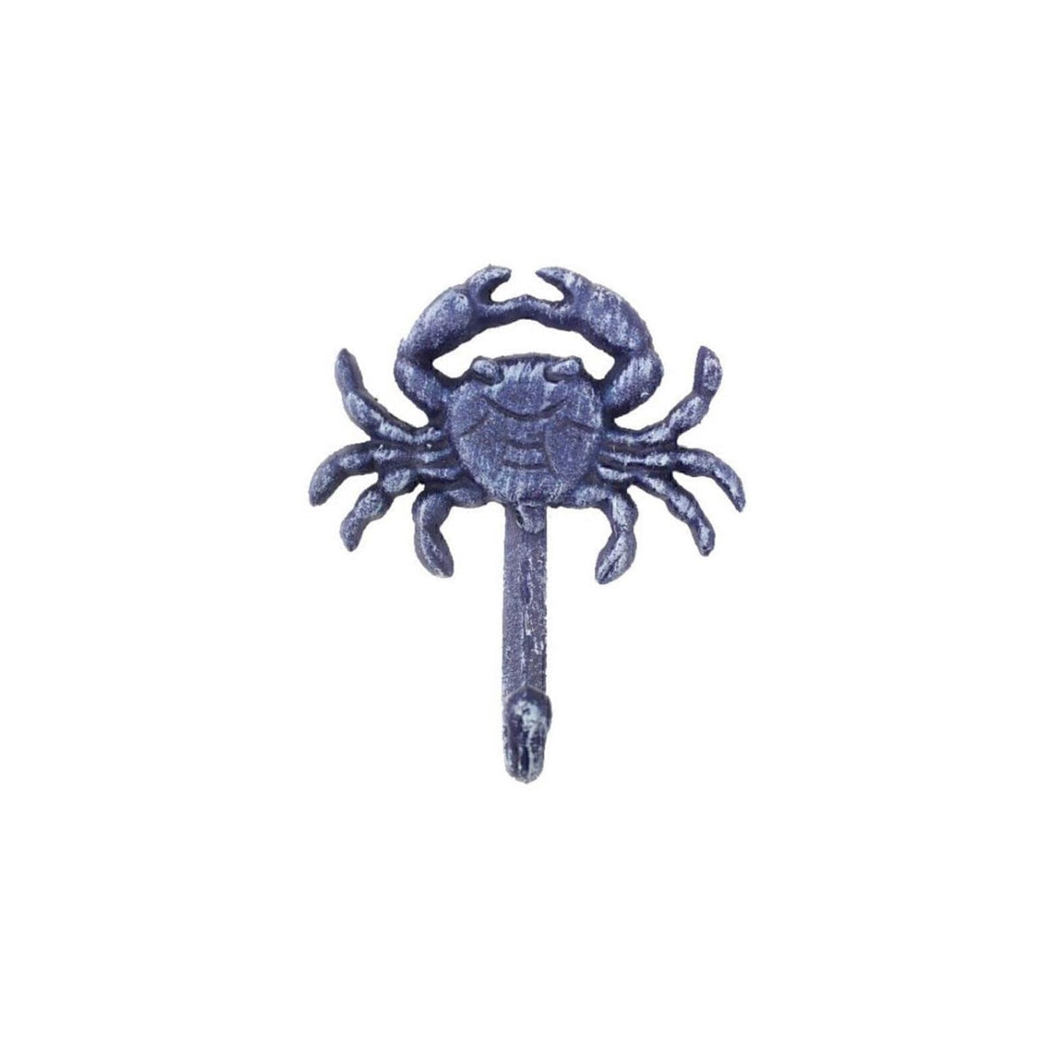 Handcrafted Nautical Decor Storage Hook, 4" L x 1" W x 5" H, Dark Blue