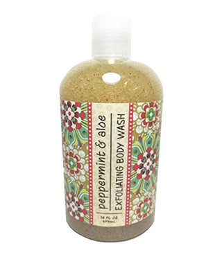 Greenwich Bay Exfoliating Body Wash, Enriched with Shea Butter, Blended with Loofah and Apricot Seed 16 oz (Peppermint & Aloe)