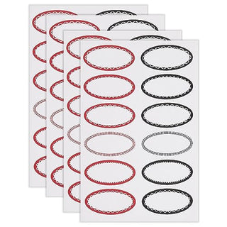 RSVP Oval Canning & Jelly Jar Labels, Small, 48 Count