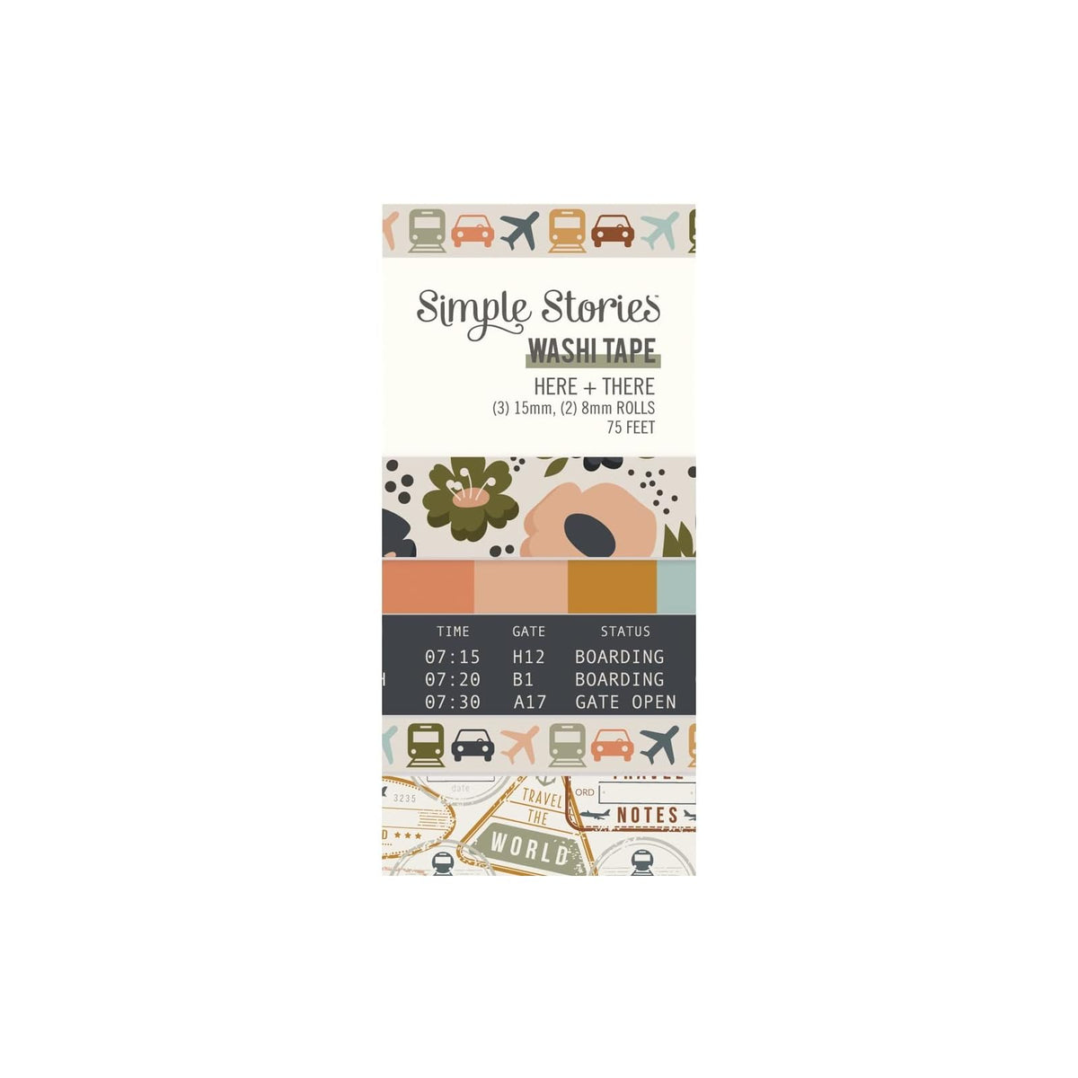 Simple Stories Adhesive Tapes, 1, Multicolor