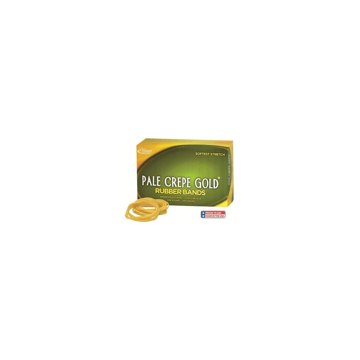 Alliance Elastic Band, 3 1/2 x 1/4 inches, Amber Crepe