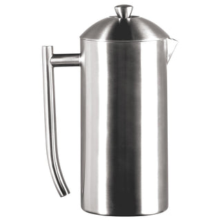 Frieling Double-Walled Stainless-Steel French Press Coffee Maker, Brushed, 36 Ounces